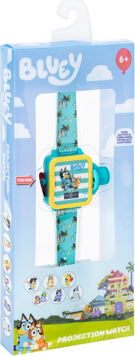 Reloj digital Bluey Kids con proyector digital