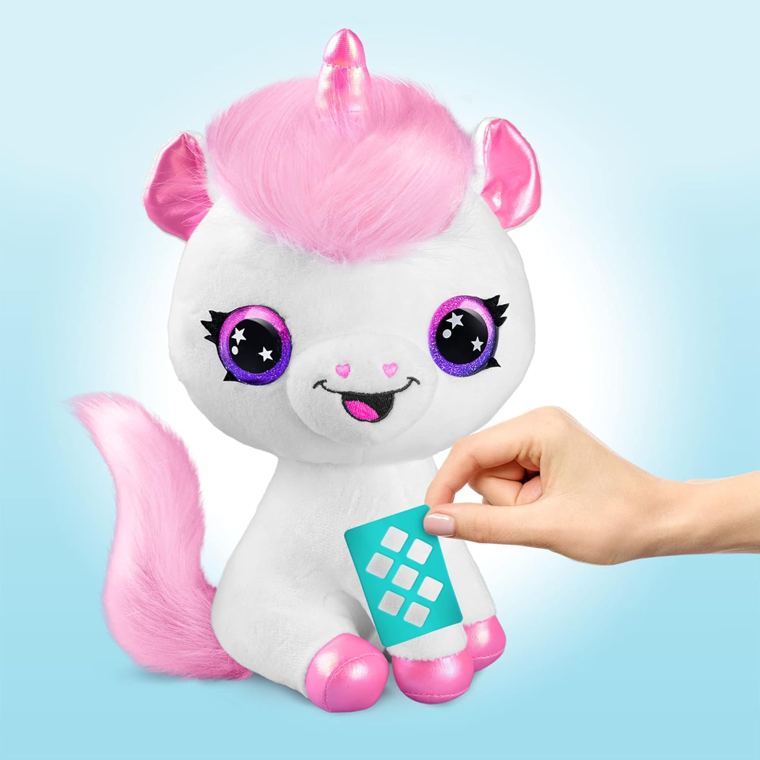 Canal Toys Personaliza el unicornio rosa grande de peluche con aerógrafo. Decora, lava, repite.