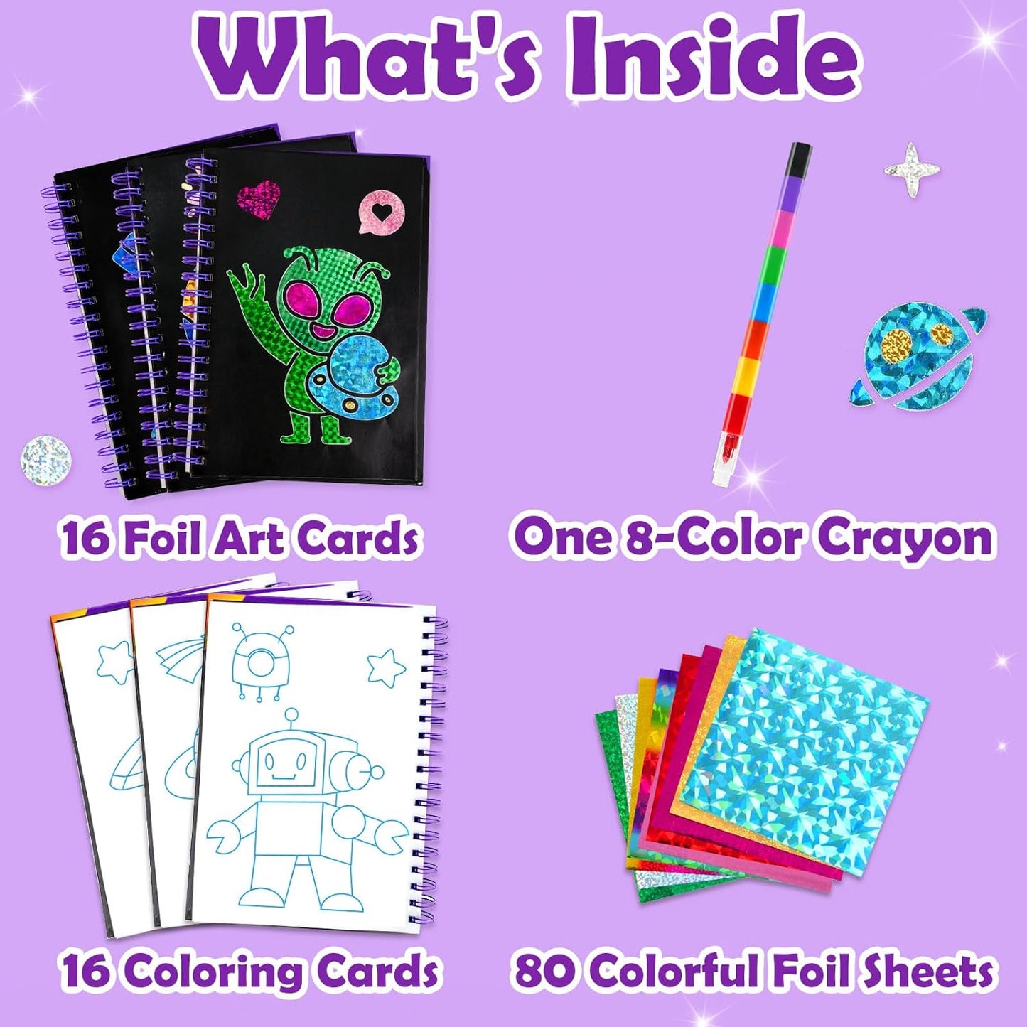 Kit de manualidades con papel de aluminio