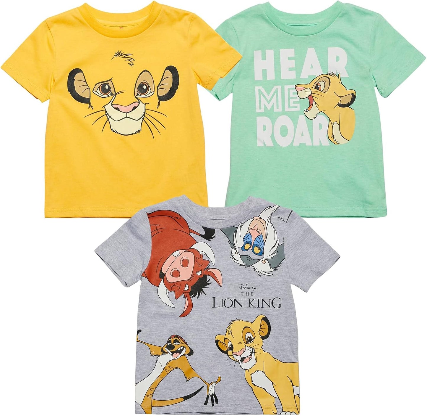 Disney Paquete de 3 camisetas Rey Leon 