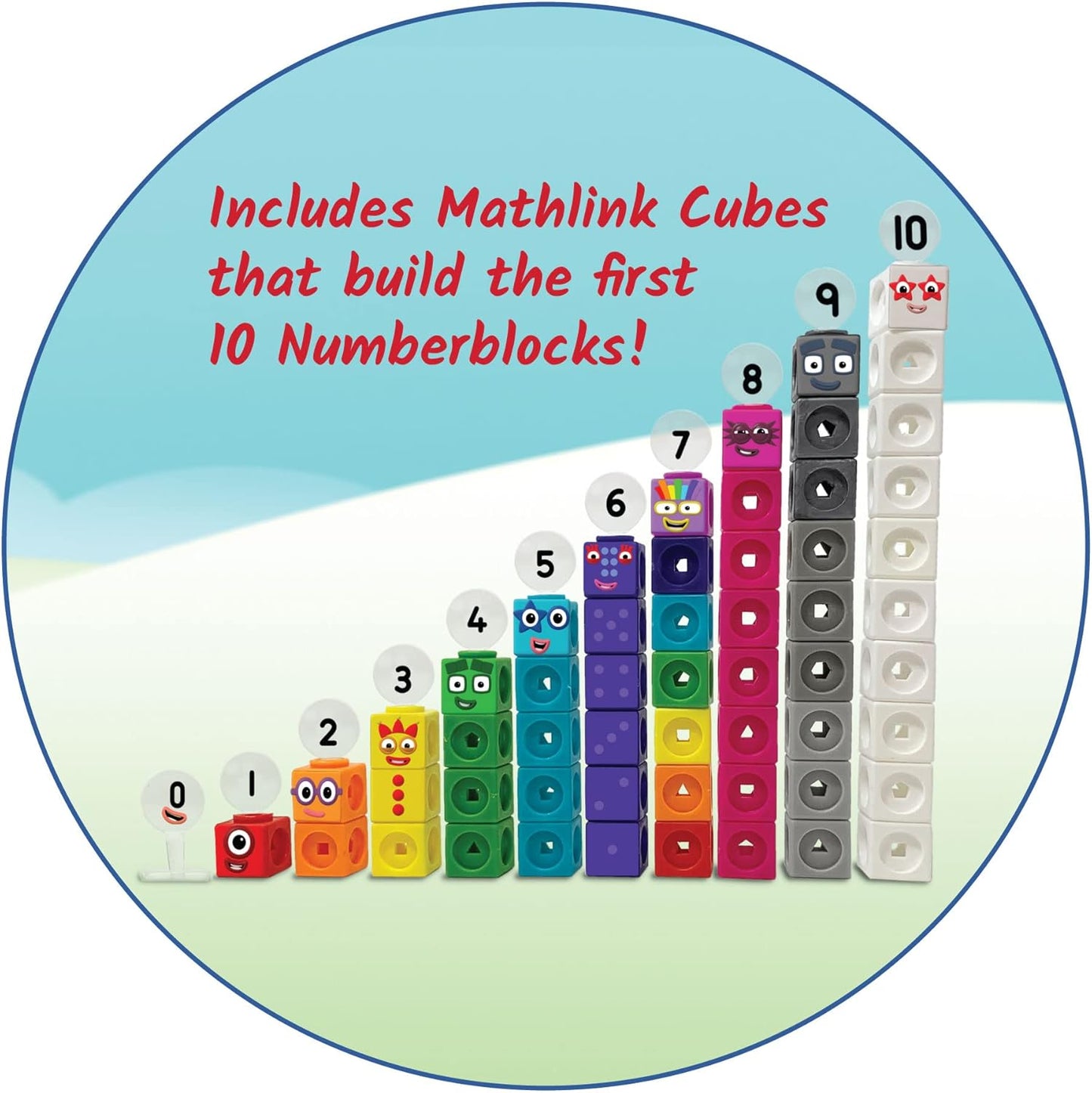 Mathlink Cubes Numberblocks 1-10 Activity Set, 30 Preschool Learning Activities, Counting Blocks, Linking Cubes, Educational Toys for Kids, Number Games, Math Manipulatives Kindergarten