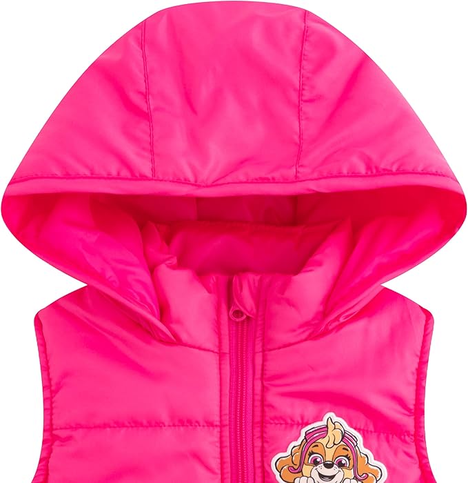 Paw Patrol Nickelodeon - Juego de camisa de manga larga de 3 piezas, chaleco con capucha y pantalones acampanados