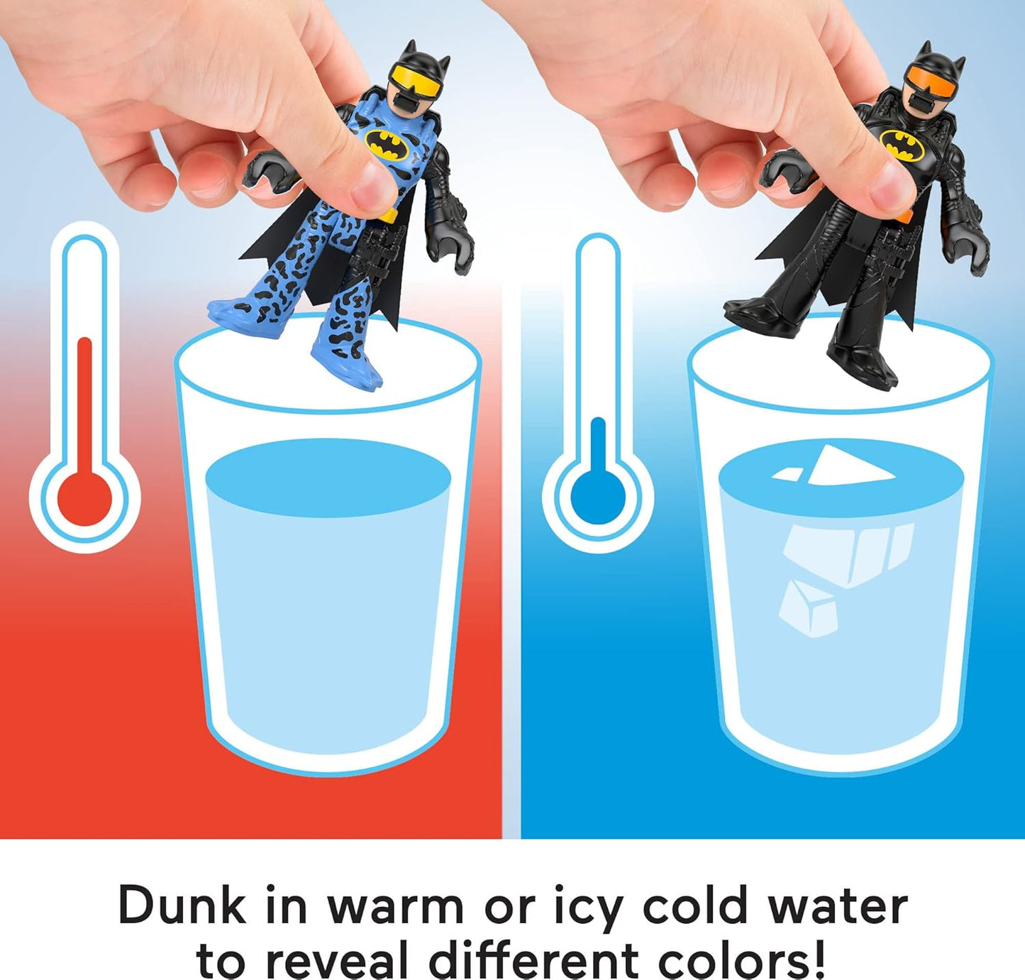 Fisher-Price Imaginext DC Super Friends Batman, figuras cambiantes de color