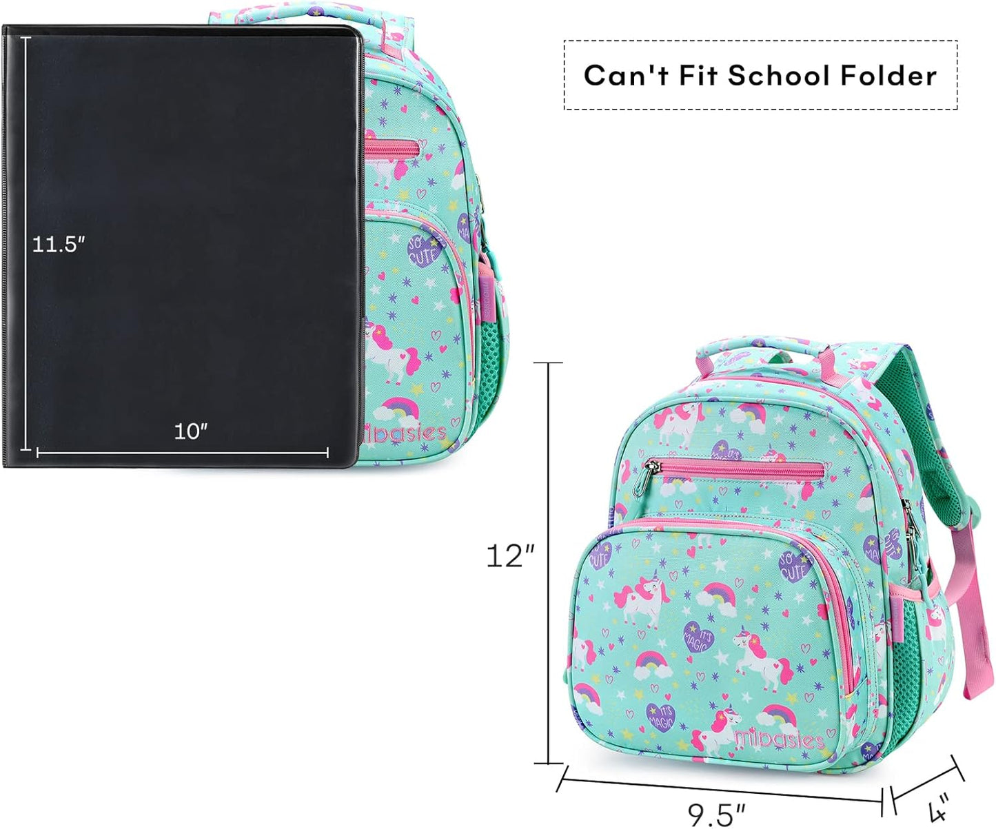 mibasies Mochila 12 pulgadas de alto