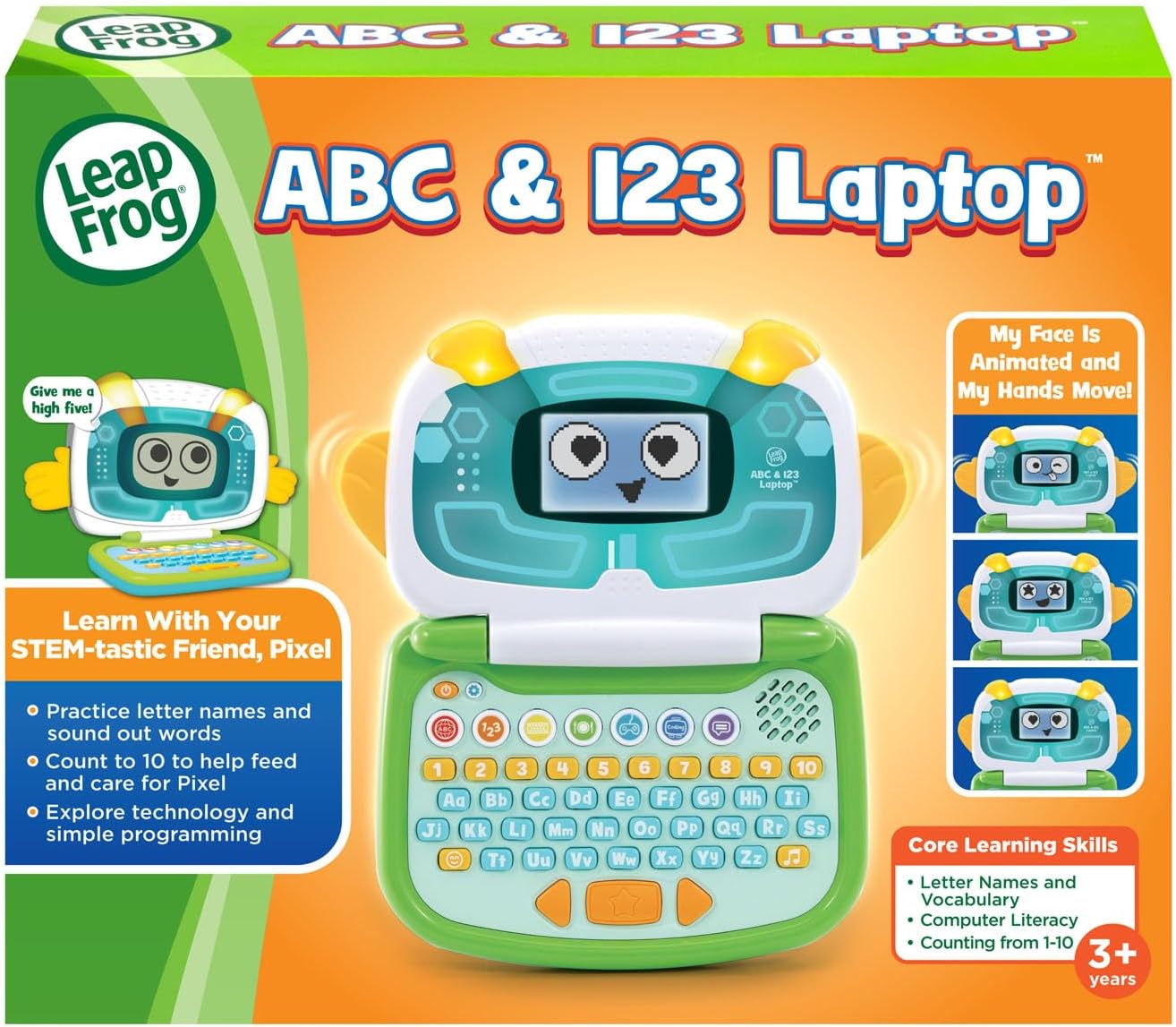 LeapFrog ABC y 123 Laptop para preescolares de 3 a 7 años / Inglés