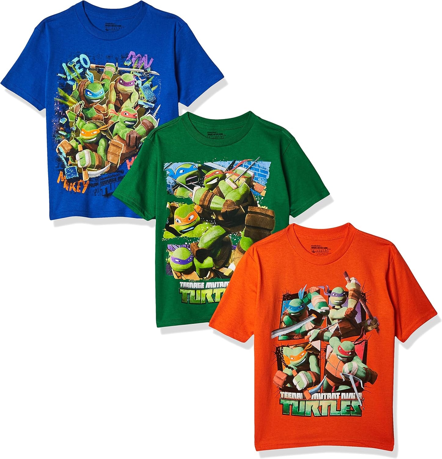 Teenage Mutant Ninja Turtles Boys' 3 Pack T-Shirt by