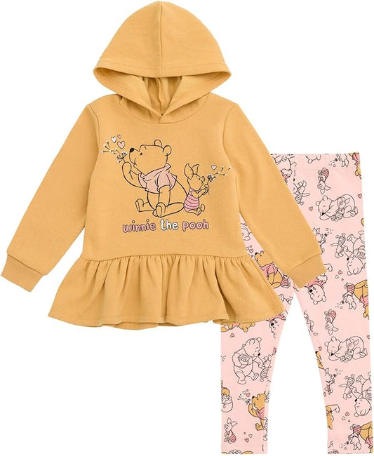 Disney Conjunto de sudadera con capucha y leggings de forro polar