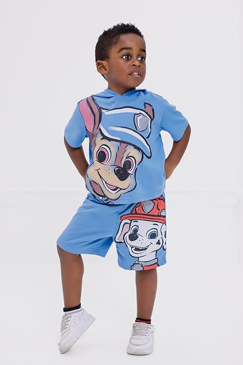 Paw Patrol Sudadera con capucha y pantalones cortos de rizo francés