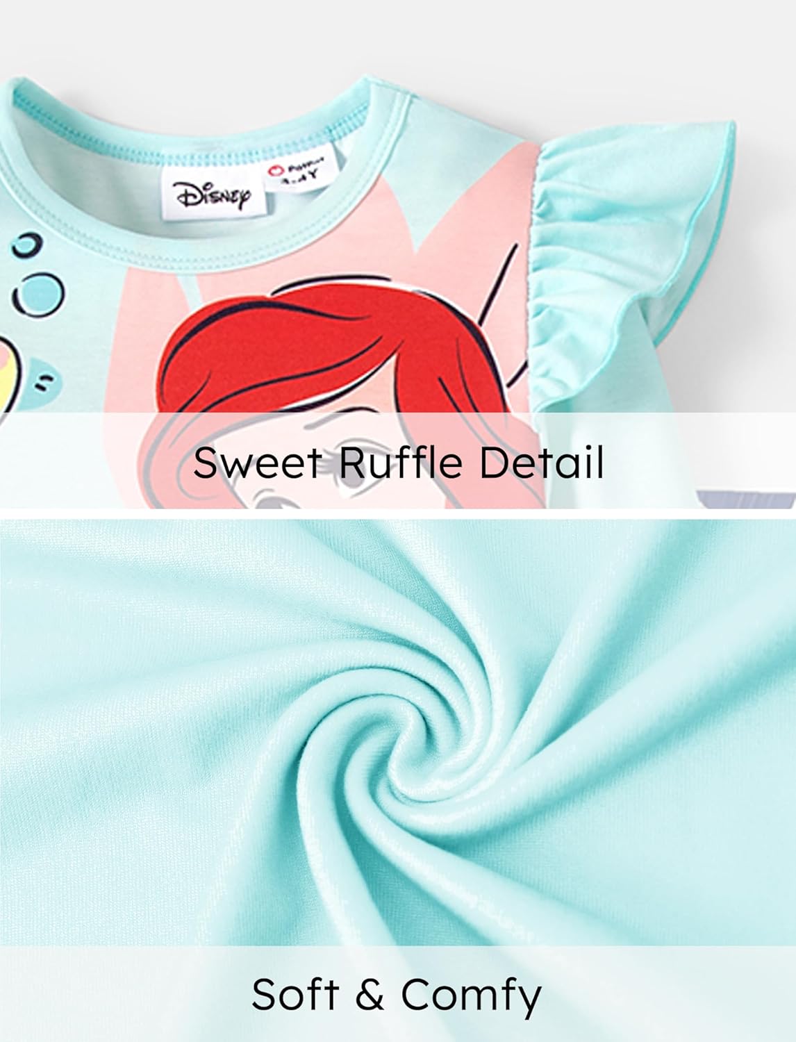 Disney Conjunto de ropa de princesa para niña Ariel 