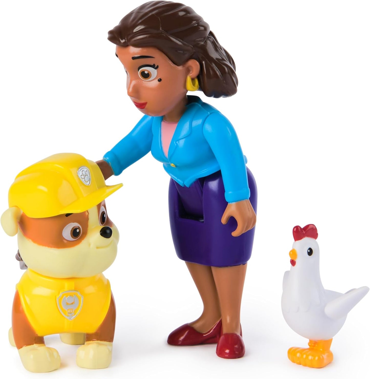 Paw Patrol Figuras de Rubble, Mayor Goodway y Chickaletta