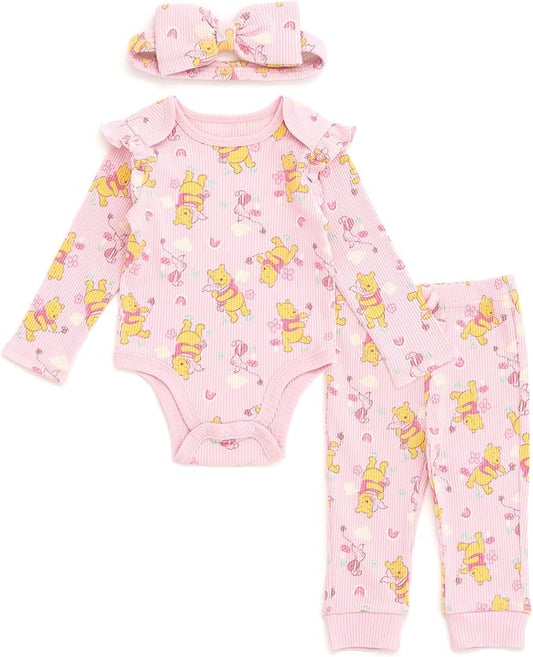 Disney Conjunto de 3 piezas de body acanalado