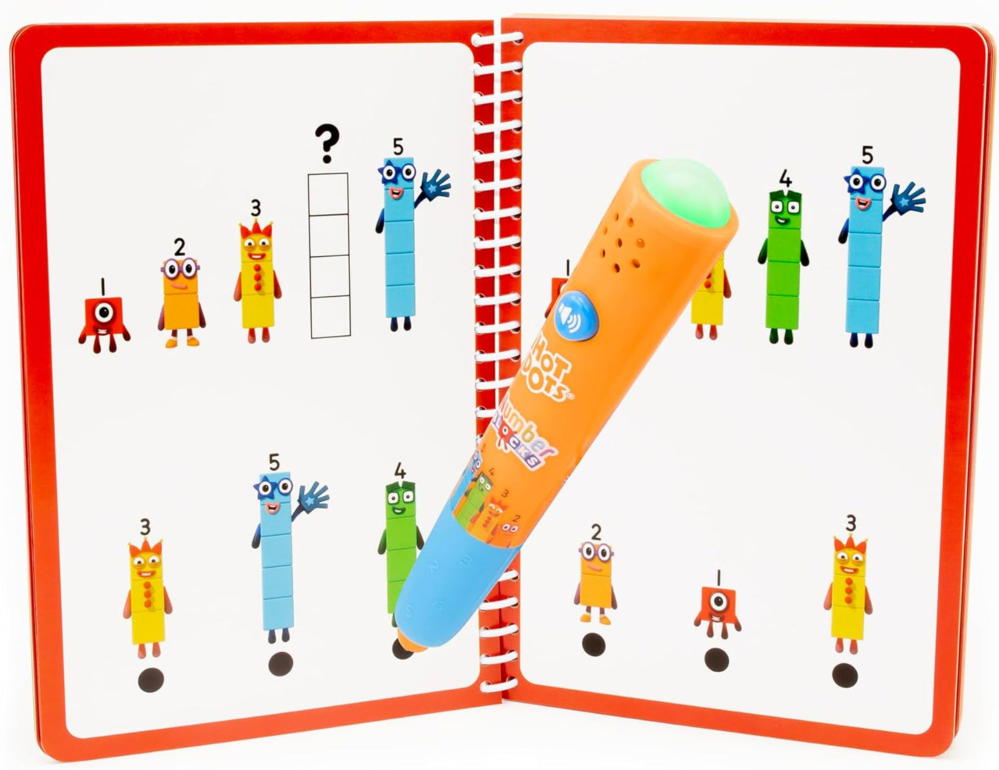 Educational Insights Hot Dots Numberblocks - Libro de trabajo números del 1 al 10 con bolígrafo interactivo, más de 75 actividades