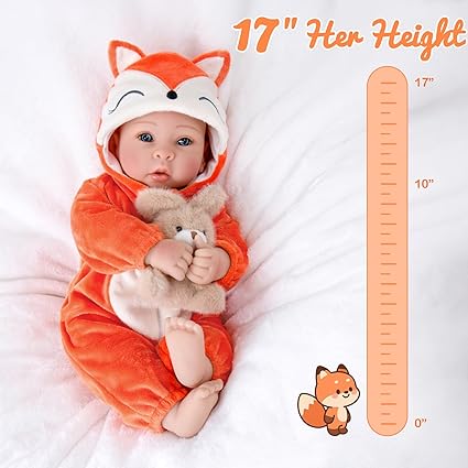 Muñecas de bebé realistas, de 17 pulgadas de cuerpo suave