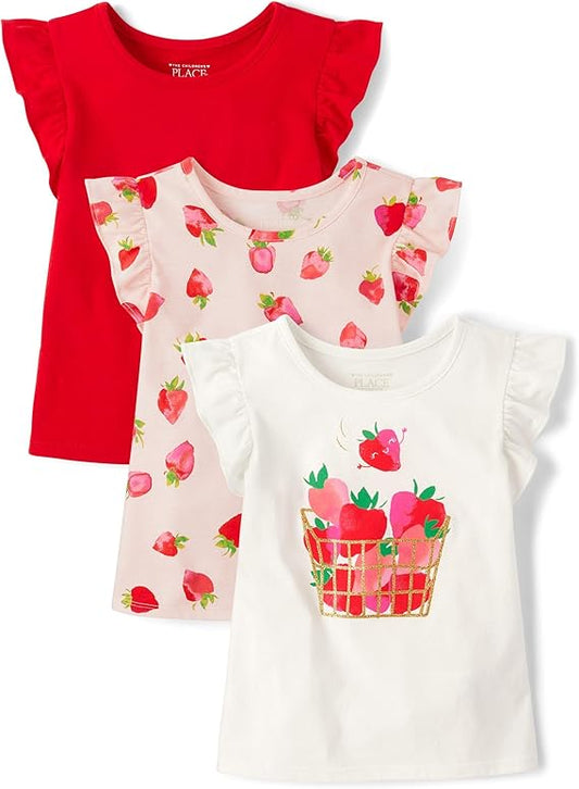 The Children's Place Camisa de manga corta con volantes