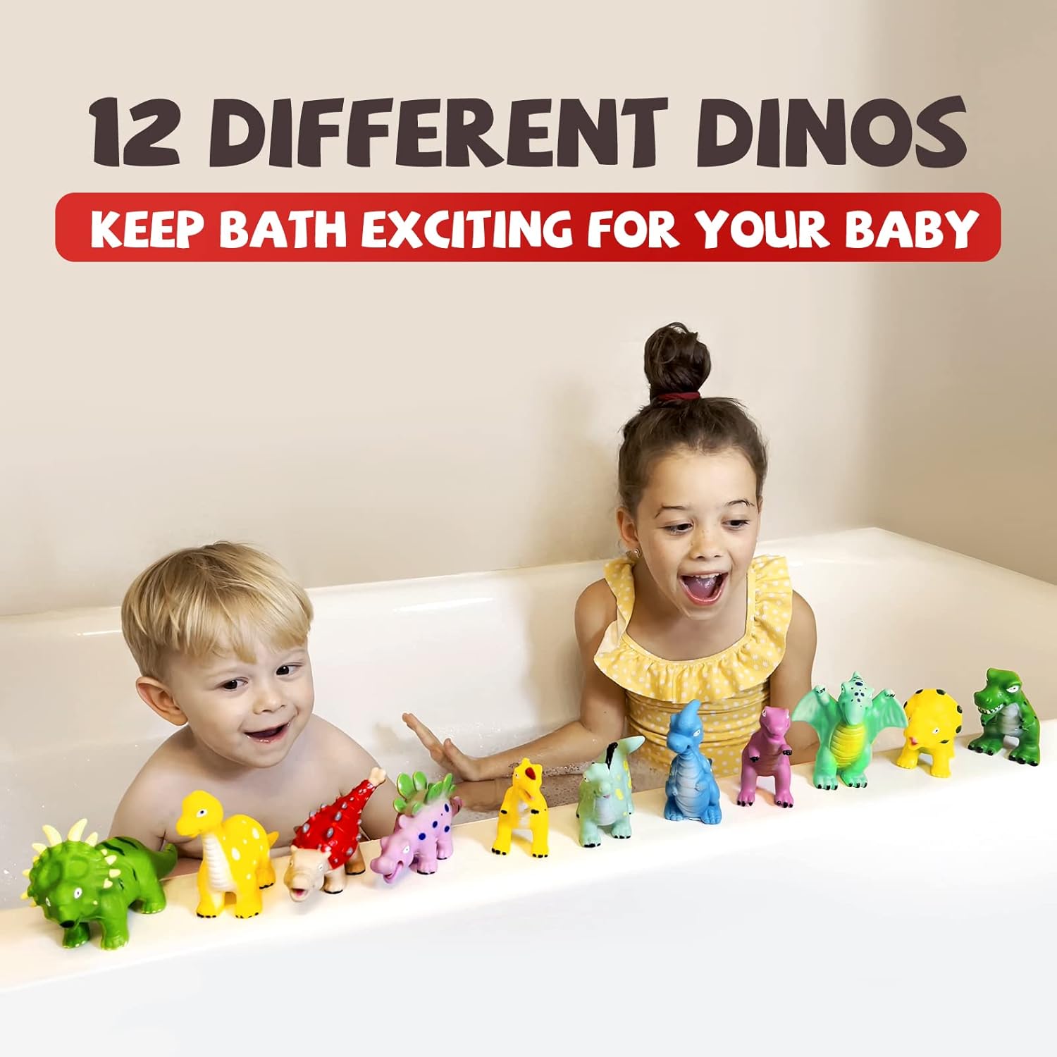 Juguetes de baño de dinosaurios