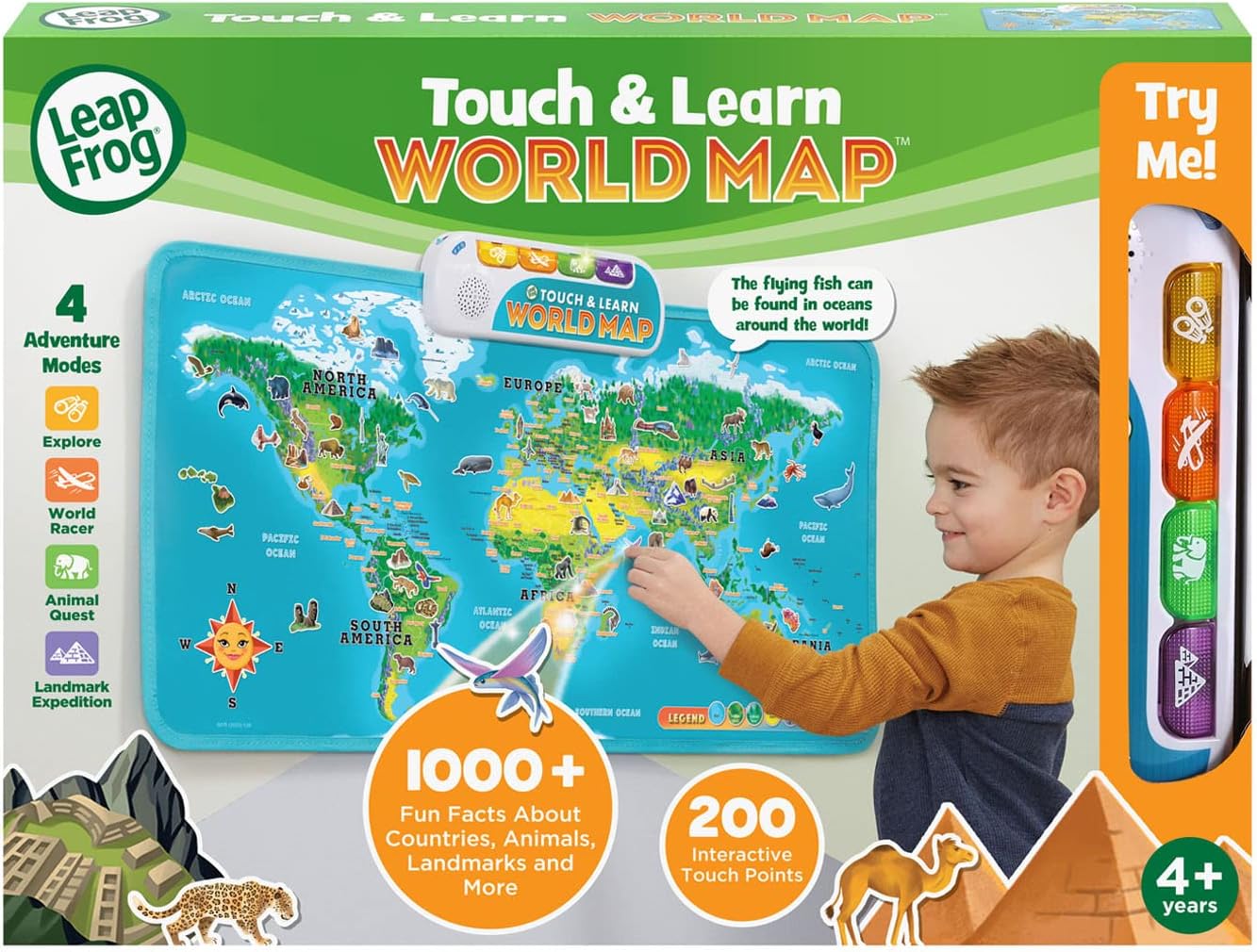 LeapFrog Toca y aprende el mapa del mundo inglés
