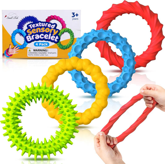 Juguetes sensoriales antiestrés  4 pulseras elásticas