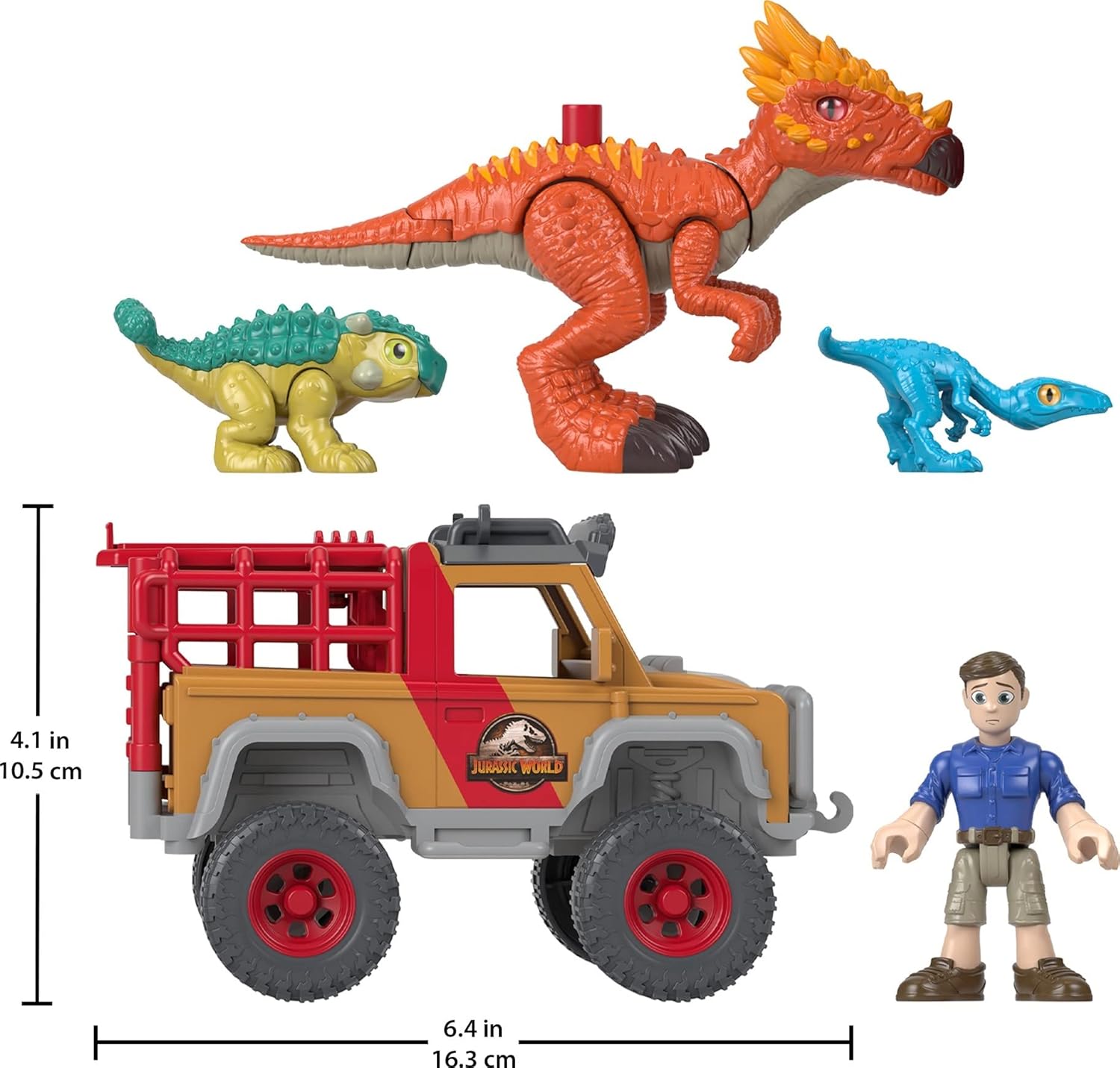 Fisher-Price Imaginext Jurassic World - Juego de figuras de dinosaurios fugitivos 