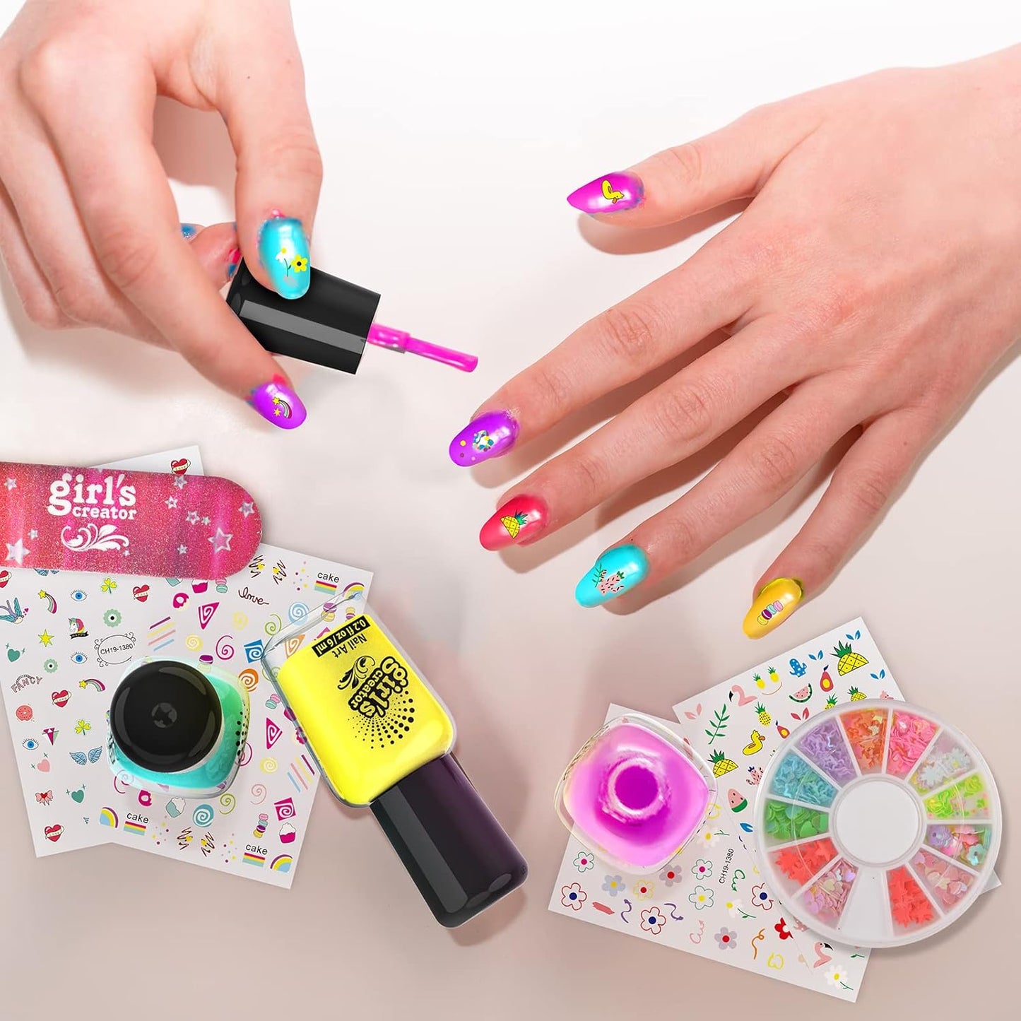  juego de salón de arte de uñas, Maquillaje