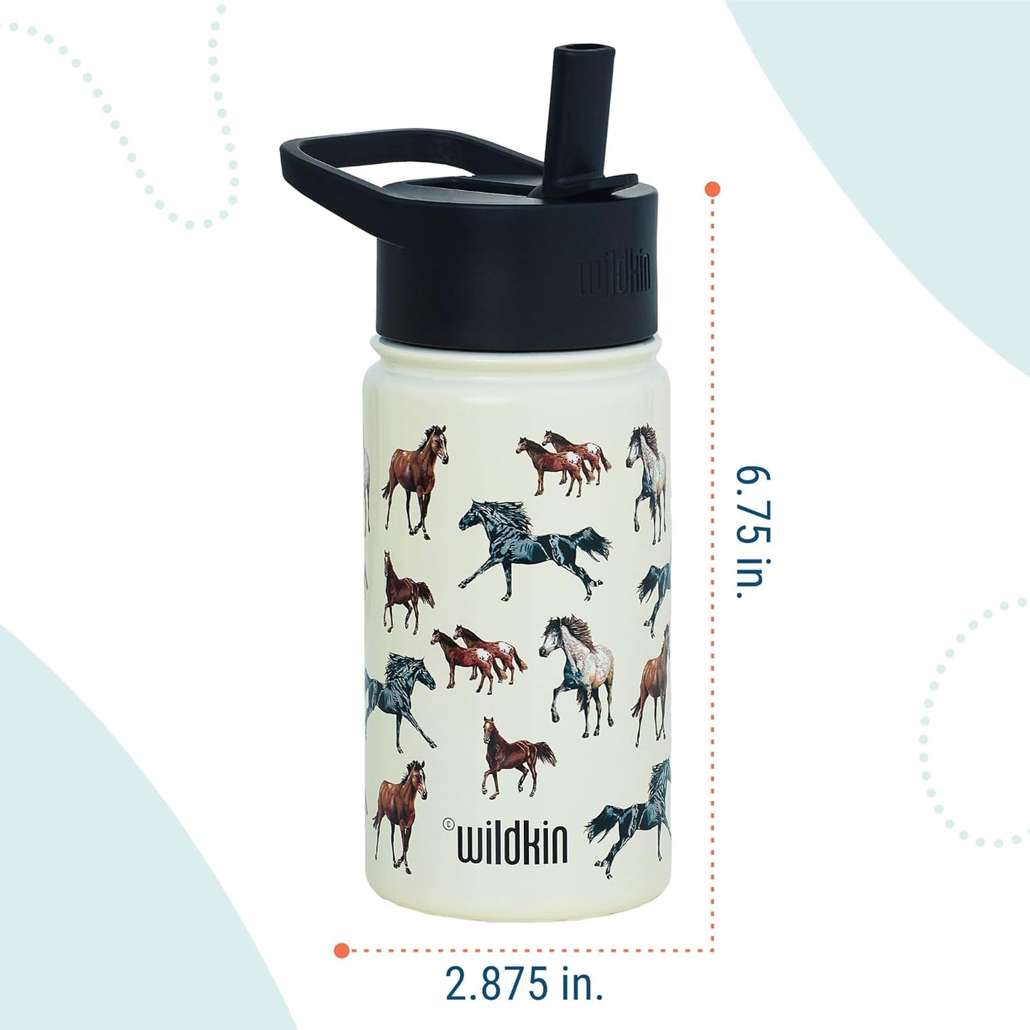Wildkin Botella de agua de acero inoxidable 14 Onz