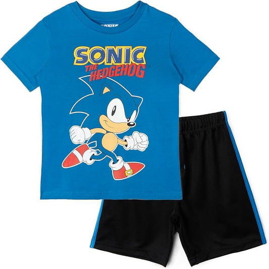 SEGA Sonic the Hedgehog - Conjunto de camiseta y pantalones cortos