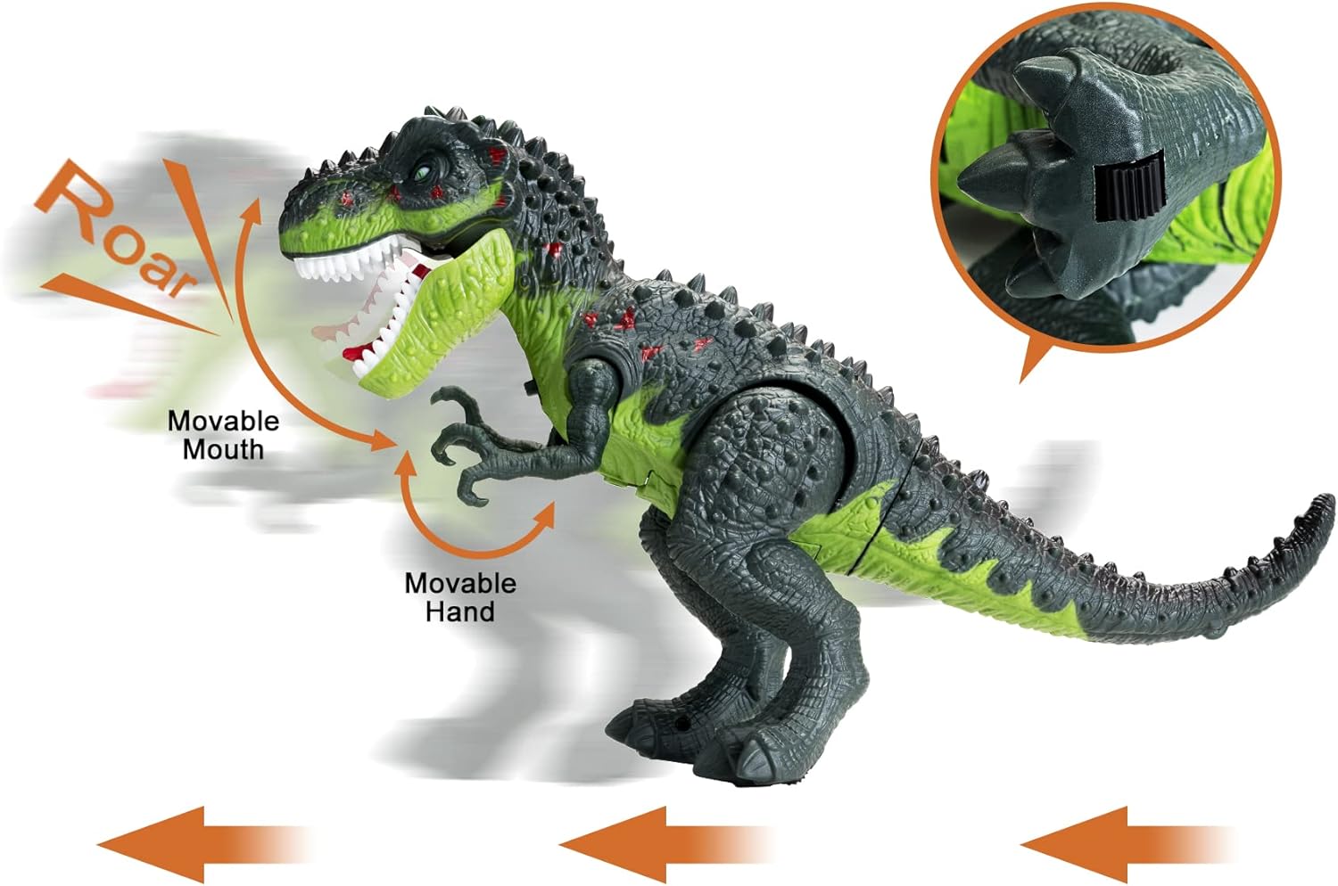 Juguetes eléctricos de dinosaurio caminante