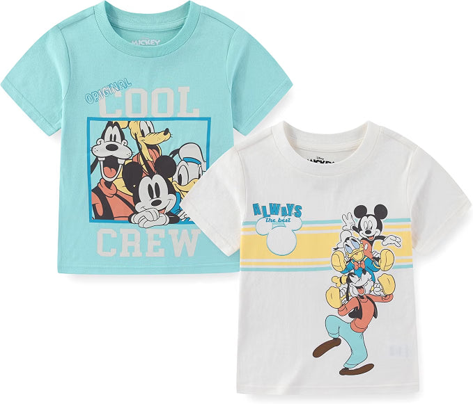 Disney Mickey Mouse - Paquete de 2 camisetas