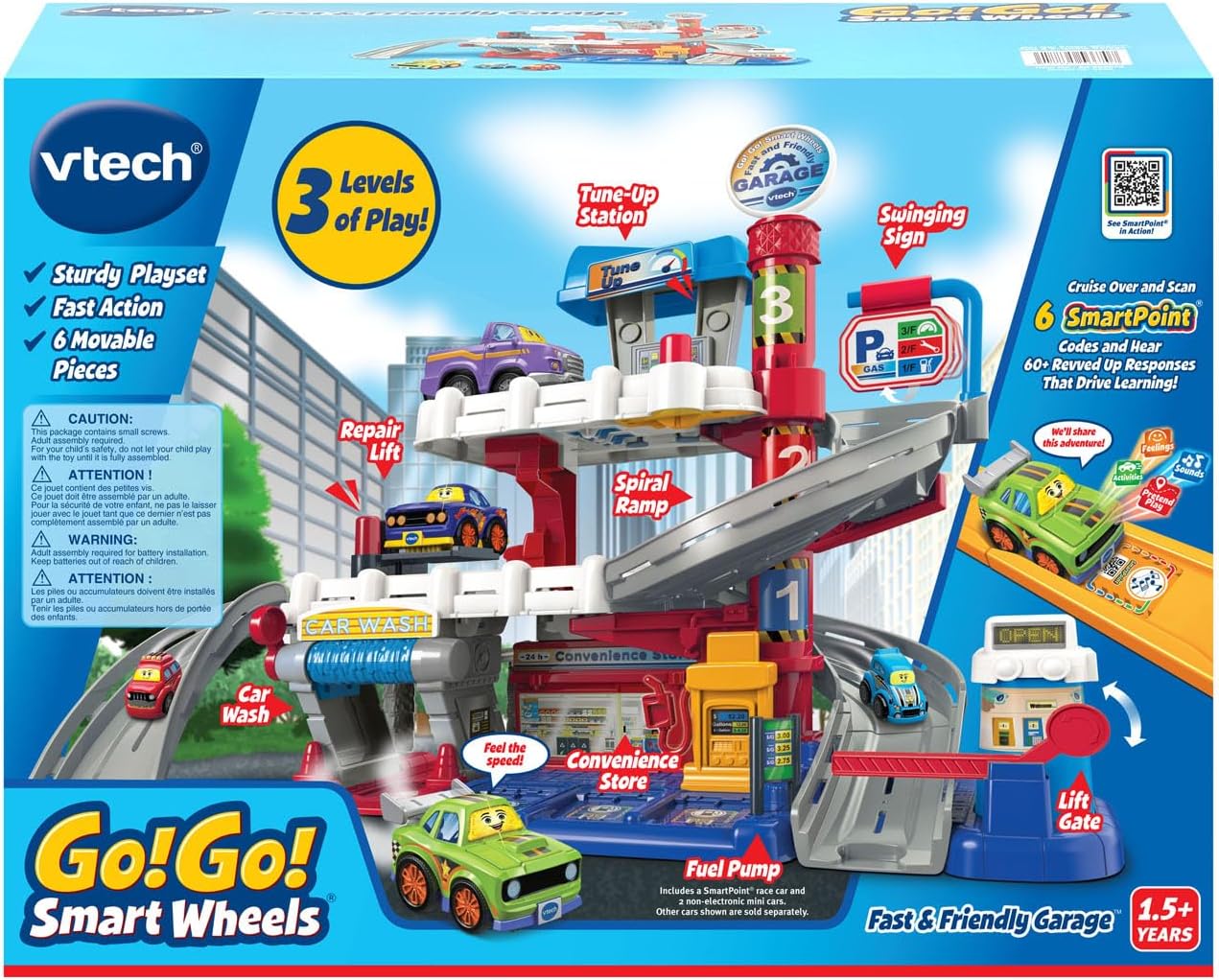 VTech Go! Go! Smart Wheels Garaje rápido y amigable