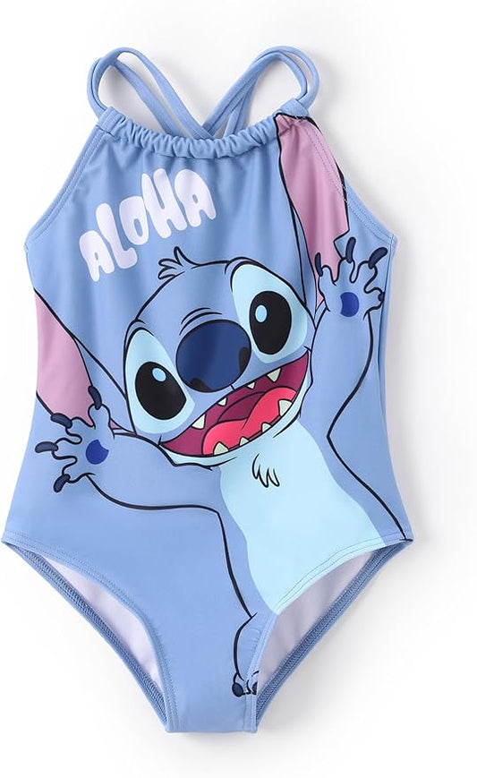 Disney Stitch - Trajes de baño de una pieza para niñas con UPF 50+