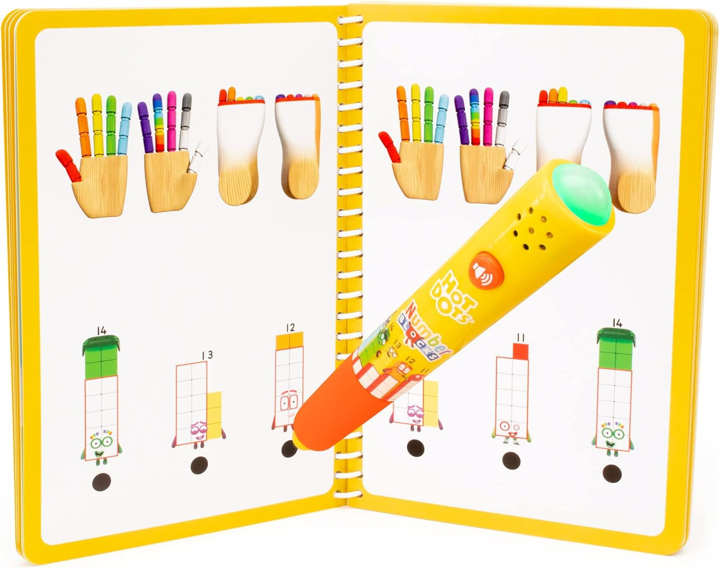 Educational Insights Hot Dots Numberblocks - Libro de trabajo números del 11 al 20 con bolígrafo interactivo, actividades de aprendizaje para niños a partir de 5 años