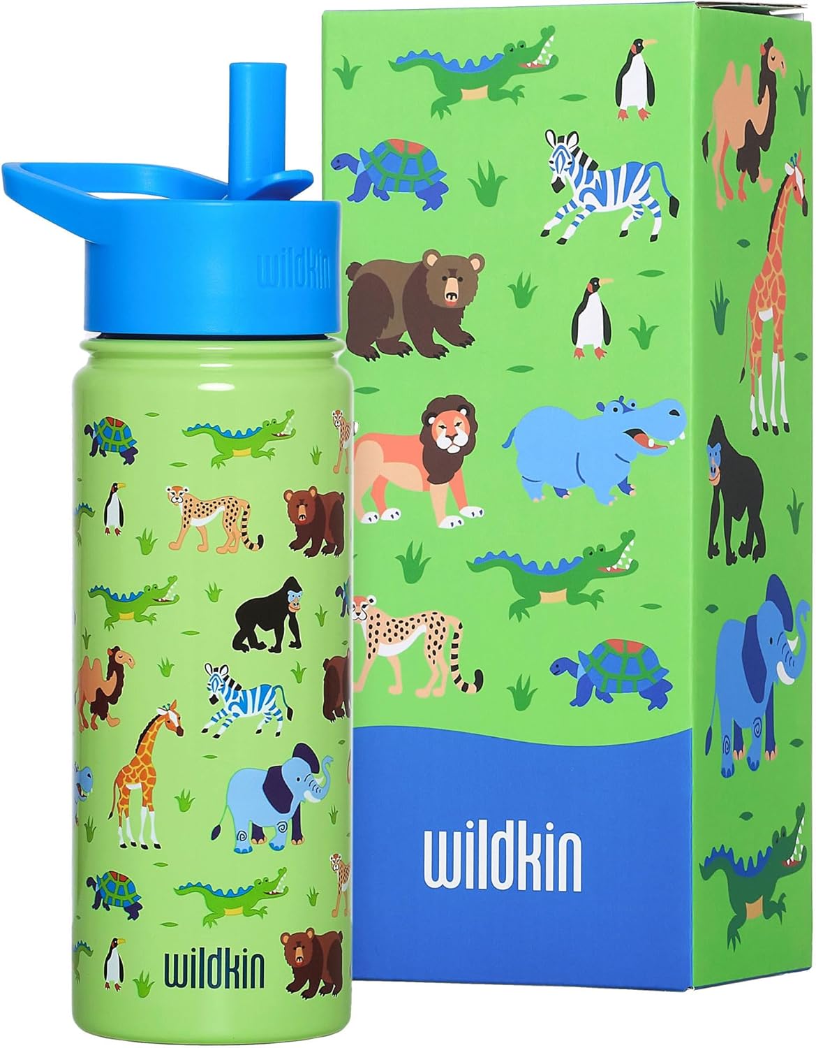 Wildkin Botella de agua reutilizable de acero inoxidable