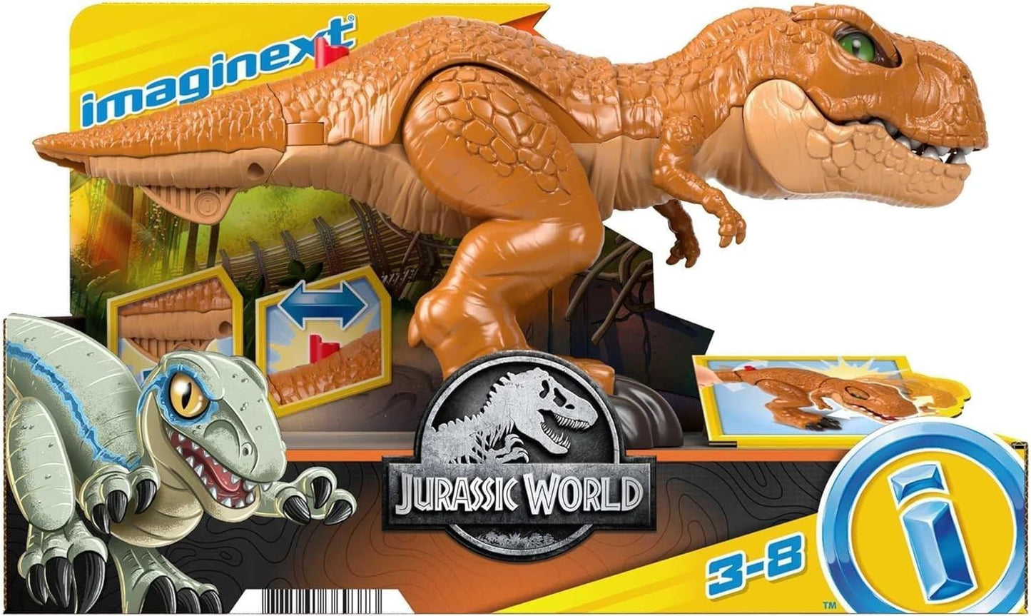 Fisher-Price Imaginext Jurassic World - Figura de dinosaurio Thrashin' Action T. rex con acción de morder