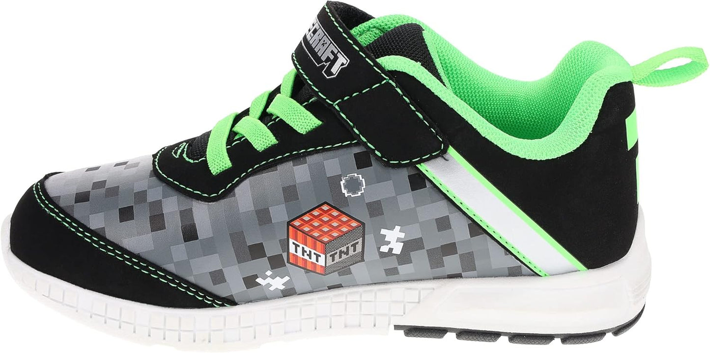 Minecraft Zapatos para niños, tenis con correa ajustable