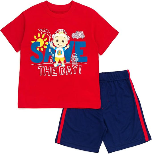 CoComelon JJ Cody - Conjunto de camiseta y pantalones cortos
