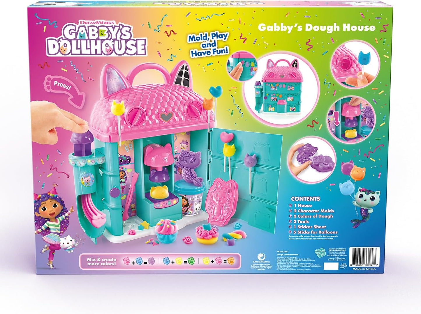 Gabby’S Dollhouse Esculpiar, moldear y dar forma a la masa colorida 