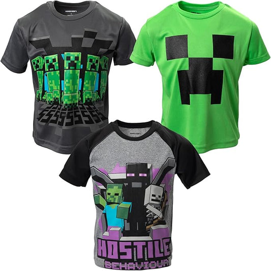 Minecraft  - Paquete de 3 camisetas
