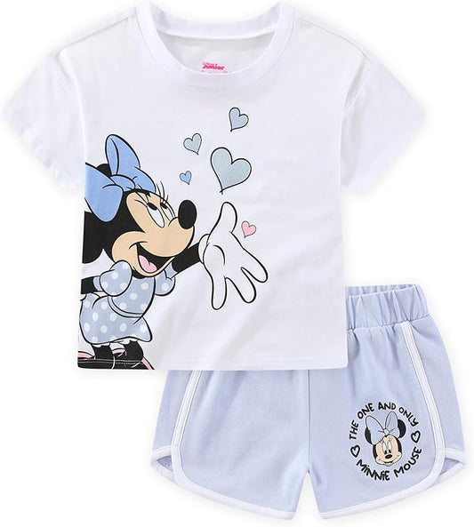 Conjunto de camiseta de manga corta y pantalones cortos Minnie Mouse