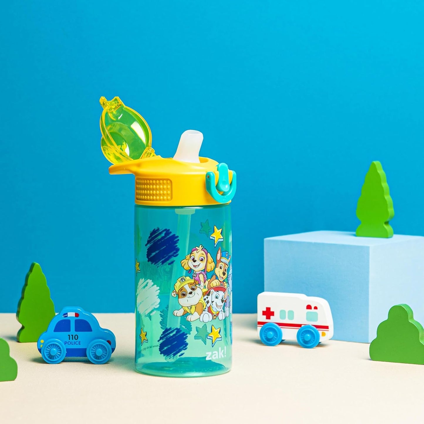 Zak Designs Botella de agua plástico duradero, 16 onzas Paw Patrol