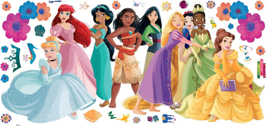 Disney Princess Flowers and Friends - Calcomanías de pared