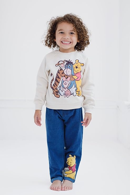 Disney Winnie the Pooh - Conjunto de sudadera y pantalones de forro polar
