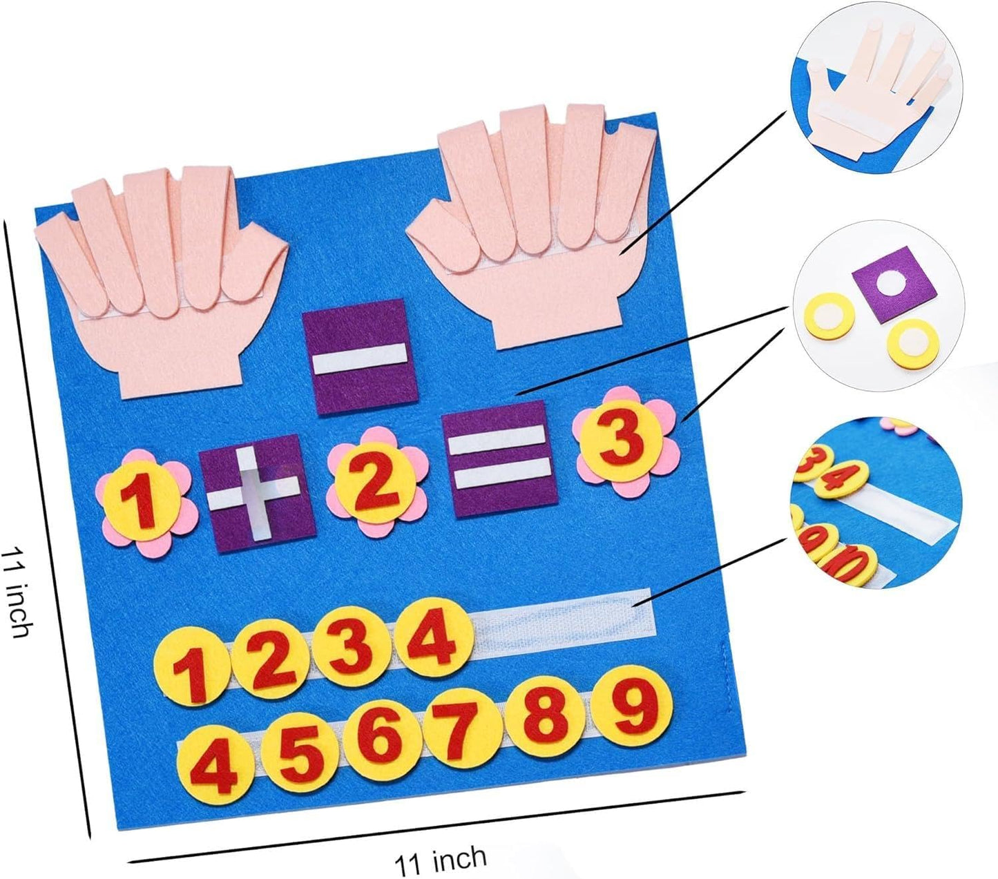 tablero de fieltro de matemáticas