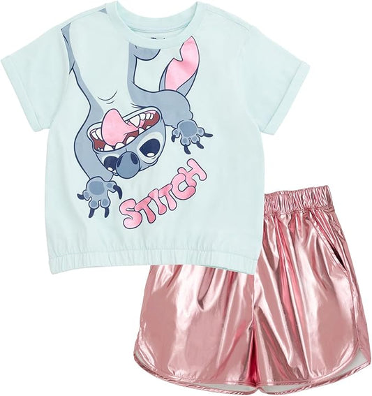 Disney Stitch - Conjunto de camiseta corta y pantalones cortos