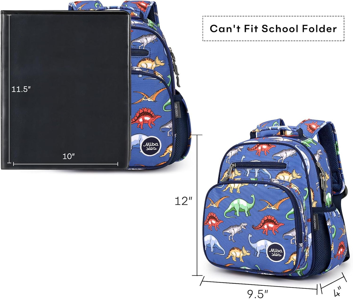 mibasies Mochila 12 pulgadas de alto