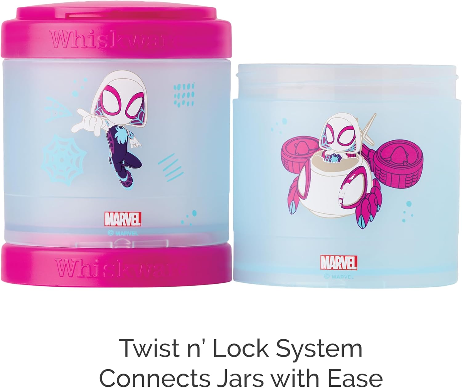 Whiskware Spiderman - Contenedores apilables para aperitivos Spidey, Gwen Stacy