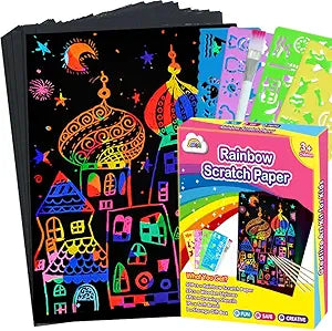 Juego de 50 piezas de papel para rascar