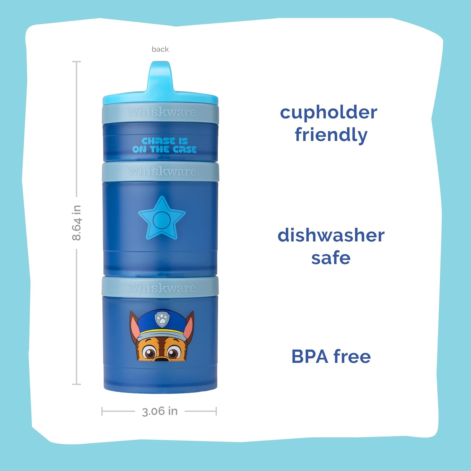 Whiskware Paw Patrol - Recipientes apilables Chase 