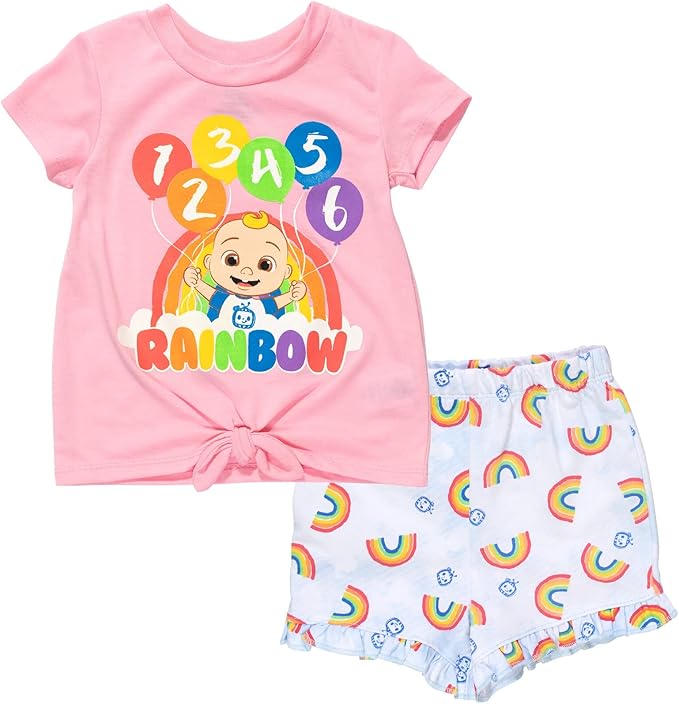 CoComelon JJ - Conjunto de camiseta y pantalones cortos
