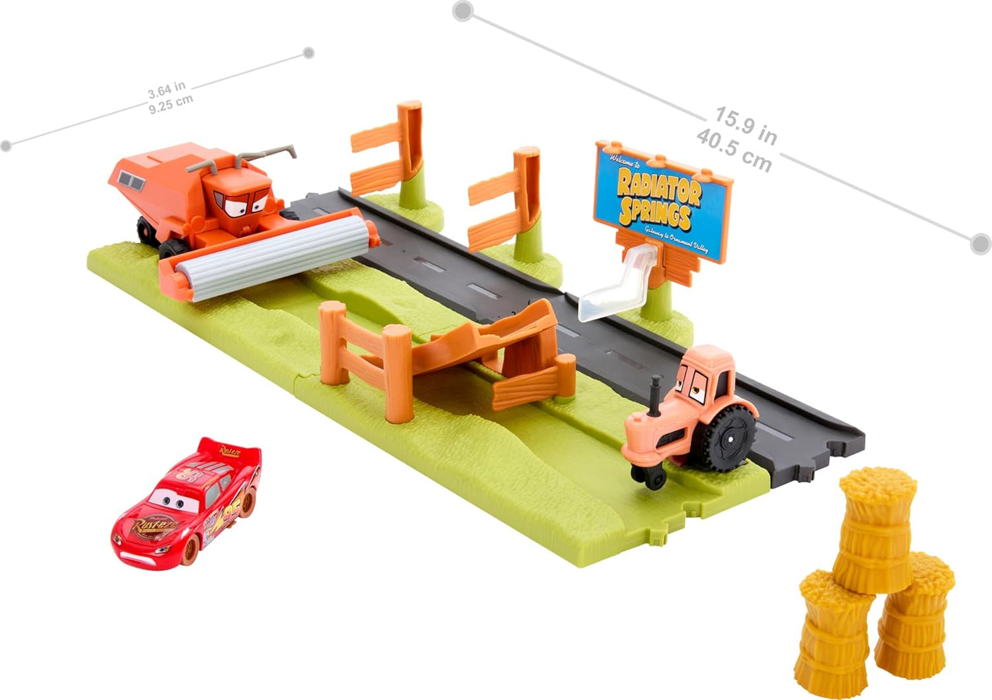 Mattel Disney Pixar Cars Playset con 3 vehículos de juguete y 2 formas de jugar