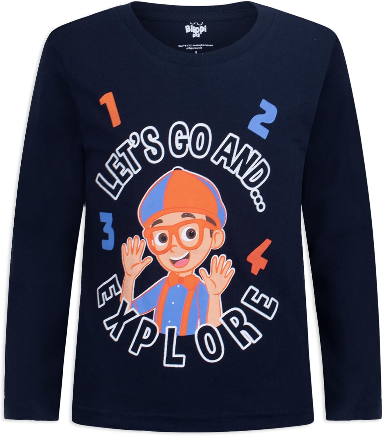 Blippi Paquete de 3 camisetas de manga larga