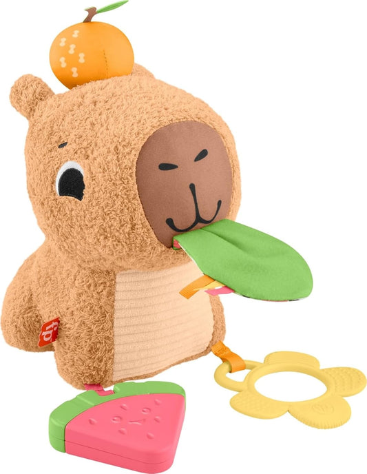 Fisher-Price Juguete sensorial para bebé Snuggly Snacky Capybara
